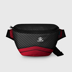 Поясная сумка Lexus: Red Carbon, цвет: 3D-принт