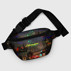 Поясная сумка Cyberpunk 2077: Night City, цвет: 3D-принт — фото 2