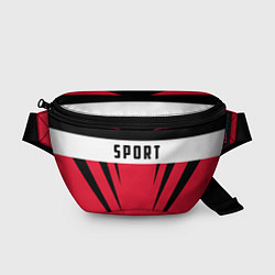 Поясная сумка Sport: Red Style, цвет: 3D-принт