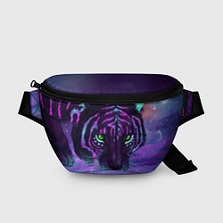 Поясная сумка Неоновый тигр, цвет: 3D-принт