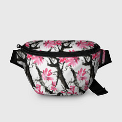 Поясная сумка Цветущая сакура, цвет: 3D-принт