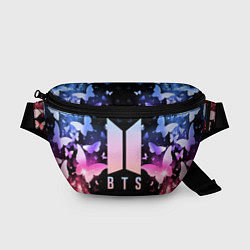 Поясная сумка BTS: Black Butterflies, цвет: 3D-принт