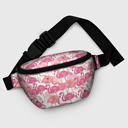 Поясная сумка Рай фламинго, цвет: 3D-принт — фото 2