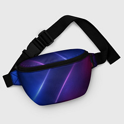 Поясная сумка Фиолетово 3d волны 2020, цвет: 3D-принт — фото 2