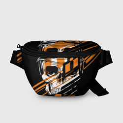 Поясная сумка Череп Icon оранжевый, цвет: 3D-принт