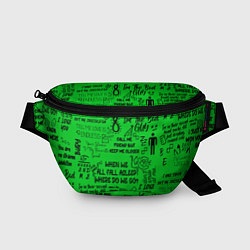 Поясная сумка GREEN BILLIE EILISH, цвет: 3D-принт