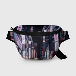 Поясная сумка Ночной Токио, цвет: 3D-принт