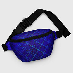 Поясная сумка Сине-черная геометрия 3D, цвет: 3D-принт — фото 2