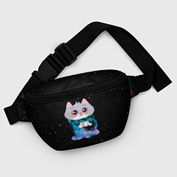 Поясная сумка Котёнок в пледе, цвет: 3D-принт — фото 2