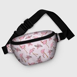 Поясная сумка Розовый фламинго, цвет: 3D-принт — фото 2