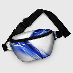 Поясная сумка GEOMETRY STRIPES BLUE, цвет: 3D-принт — фото 2