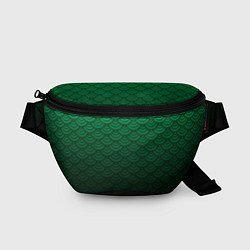 Поясная сумка Узор зеленая чешуя дракон, цвет: 3D-принт
