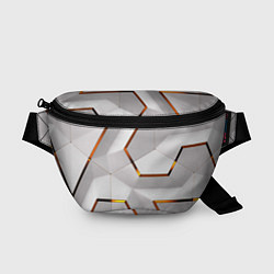Поясная сумка 3D абстракция Iron, цвет: 3D-принт