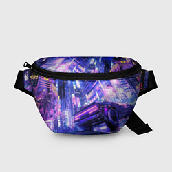 Поясная сумка Cyberpunk city, цвет: 3D-принт