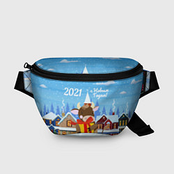 Поясная сумка С Новым 2021 Годом!, цвет: 3D-принт