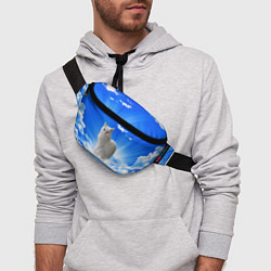 Поясная сумка Кот в облаках, цвет: 3D-принт — фото 2