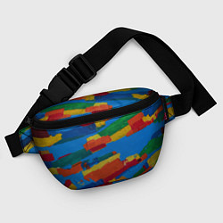 Поясная сумка Разноцветная абстракция, цвет: 3D-принт — фото 2