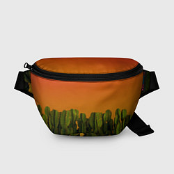 Поясная сумка Кактусы на закате, цвет: 3D-принт