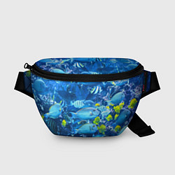 Поясная сумка Коралловые рыбки, цвет: 3D-принт