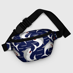 Поясная сумка Акулы, цвет: 3D-принт — фото 2