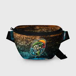 Поясная сумка Рыба на крючке, цвет: 3D-принт