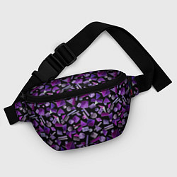 Поясная сумка Геометрический фиолетовый, цвет: 3D-принт — фото 2