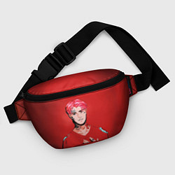 Поясная сумка Red Lil Peep, цвет: 3D-принт — фото 2