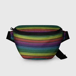 Поясная сумка Этнический радужный орнамент, цвет: 3D-принт