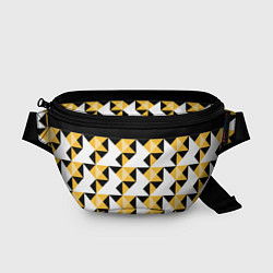 Поясная сумка Черно-желтый геометрический, цвет: 3D-принт