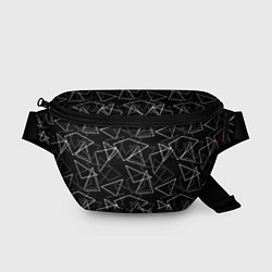 Поясная сумка Черно-белый геометрический, цвет: 3D-принт