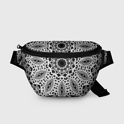 Поясная сумка Черно-белый орнамент, цвет: 3D-принт