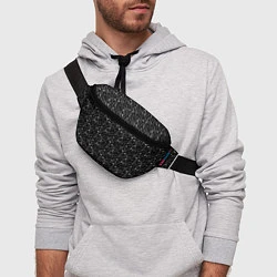 Поясная сумка Черно-белый спортивный узор, цвет: 3D-принт — фото 2