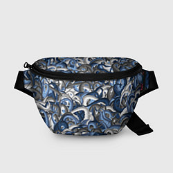 Поясная сумка Синий камуфляж с щупальцами, цвет: 3D-принт