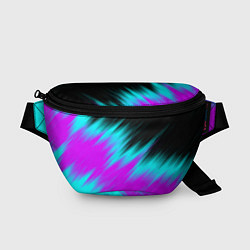 Поясная сумка НЕОНОВЫЕ ПОЛОСЫ И НИЧЕГО ЛИШНЕГО NEON STRIPES, цвет: 3D-принт