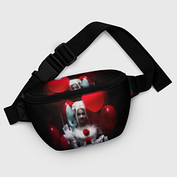 Поясная сумка Плохая девочка с красными шарами, цвет: 3D-принт — фото 2