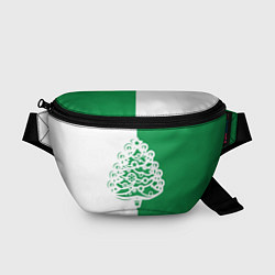 Поясная сумка Зелёная Ёлочка, цвет: 3D-принт