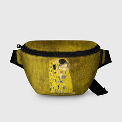 Поясная сумка Влюблённые поцелуй художник Климт, цвет: 3D-принт