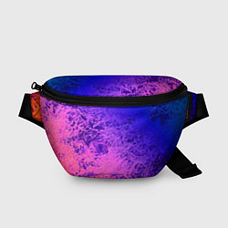 Поясная сумка Абстрактный пурпурно-синий, цвет: 3D-принт