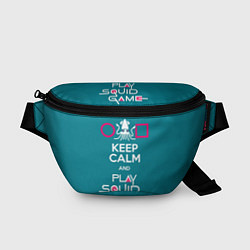 Поясная сумка Keep calm and play squid game, цвет: 3D-принт