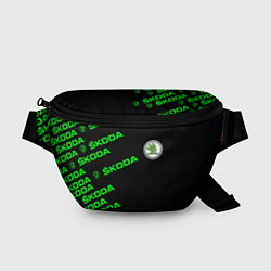 Поясная сумка SKODA LINE LOGO STYLE GREEN, цвет: 3D-принт