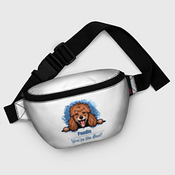 Поясная сумка Собака Пудель Poodle, цвет: 3D-принт — фото 2