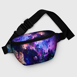 Поясная сумка НЕОНОВЫЕ КОСМОС NEON SPACE, цвет: 3D-принт — фото 2