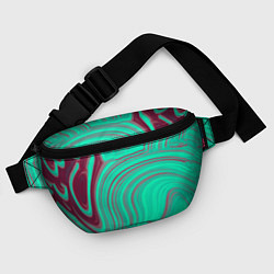 Поясная сумка Зеленый прилив, цвет: 3D-принт — фото 2
