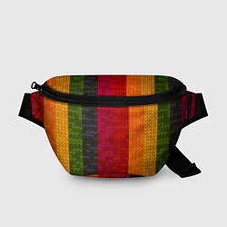 Поясная сумка Вязаная радуга, цвет: 3D-принт