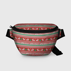 Поясная сумка Deer Christmas Pattern, цвет: 3D-принт