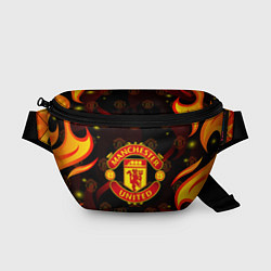 Поясная сумка MANCHESTER UNITED FIRE STYLE SPORT ПЛАМЯ, цвет: 3D-принт