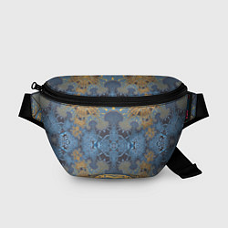 Поясная сумка Коллекция Фрактальная мозаика Желто-синий 292-6-n1, цвет: 3D-принт