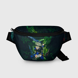 Поясная сумка Аста Черный клевер Black clover, цвет: 3D-принт