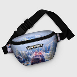 Поясная сумка SnowRunner Гонки по бездорожью, цвет: 3D-принт — фото 2