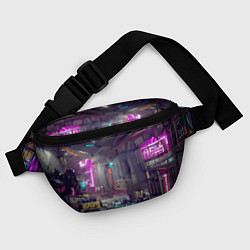 Поясная сумка Городской киберпанк, цвет: 3D-принт — фото 2